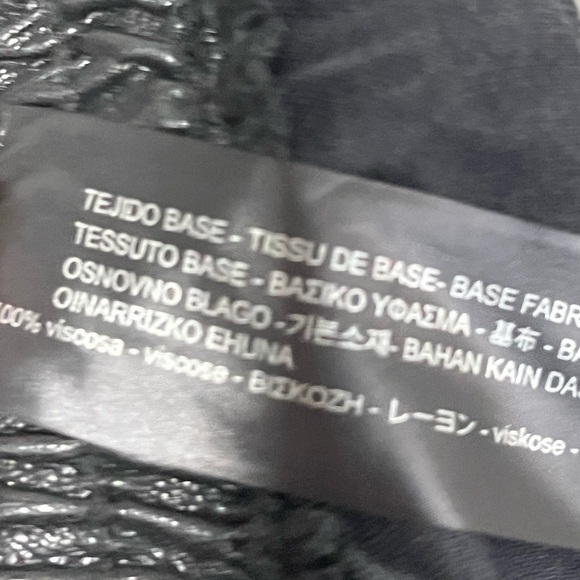 ZARA Faux Leather Jogger Pants Black Size S High Rise Tapered Fit - Picture 10 of 11